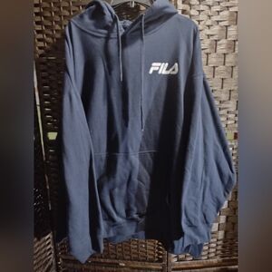 Fila Men's Big & Tall Classic Pullover Hoodie Navy Blue 5XL